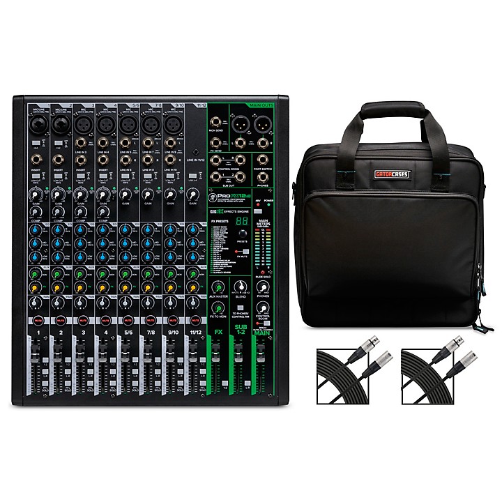 mackie ProFx12V3 ミキサー　動作確認済　専用ソフトケース付き Mackie ProFX12v3 12-Channel Mixer With Gator Mixer Bag and Cables
