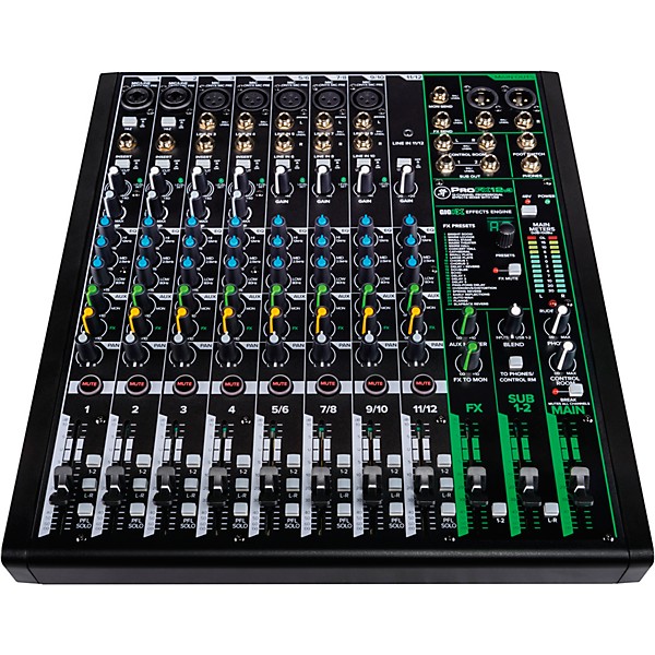 Mackie ProFX12v3 12-Channel Mixer With Gator Mixer Bag and Cables