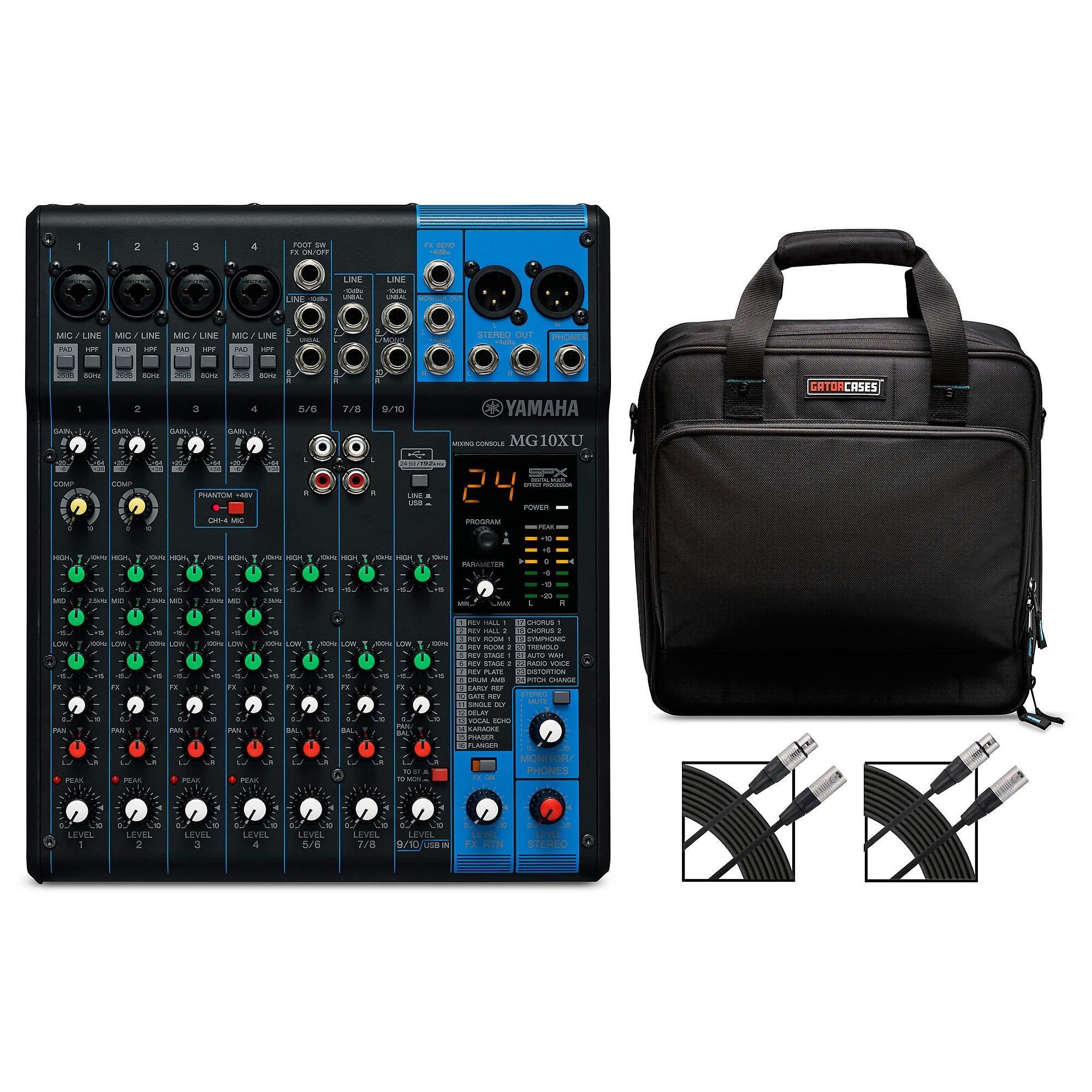 Yamaha MG10XU 10-Channel Mixer With Gator Mixer Bag and