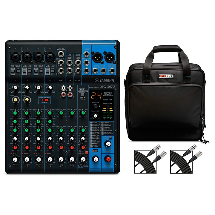 Yamaha MG10XU 10-Channel Mixer With Gator Mixer Bag and