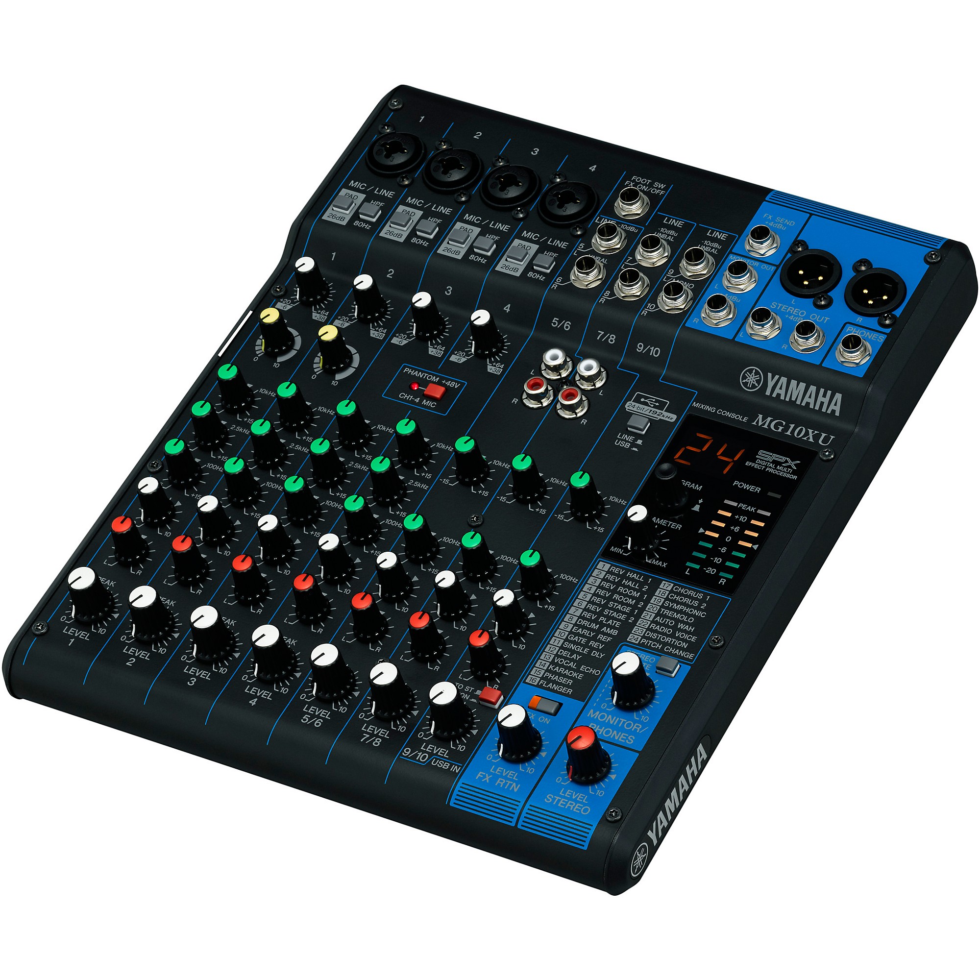 Yamaha MG10XU 10-Channel Mixer With Gator Mixer Bag and Cables