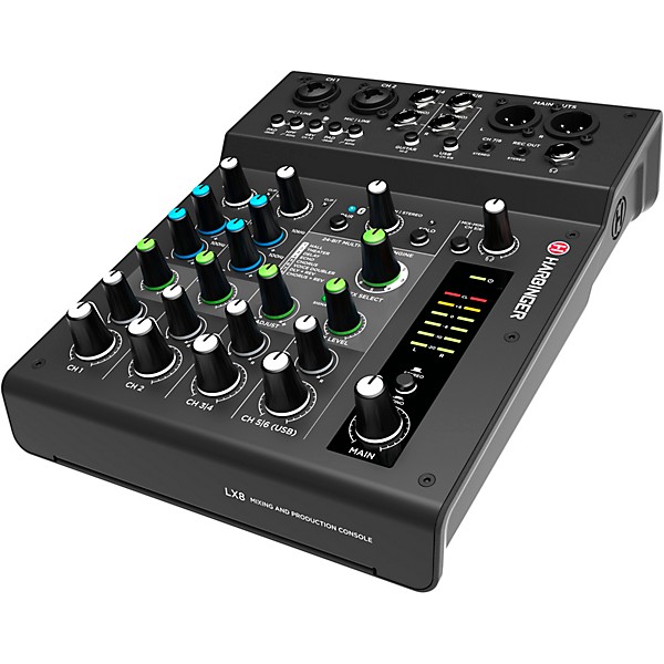 Harbinger LX8 8-Channel Analog Mixer With Gator Mixer Bag and Cables