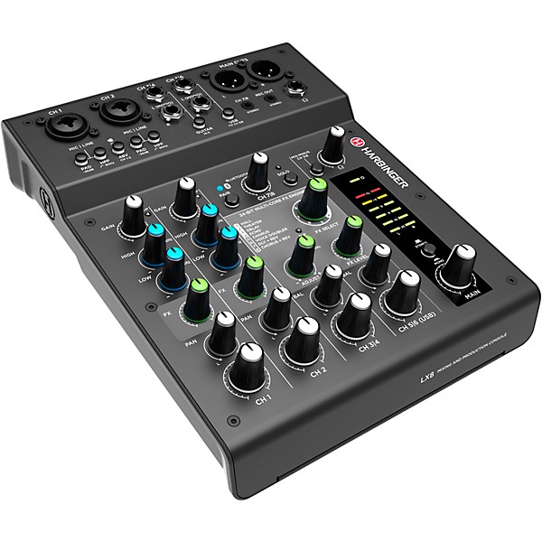 Harbinger LX8 8-Channel Analog Mixer With Gator Mixer Bag and Cables