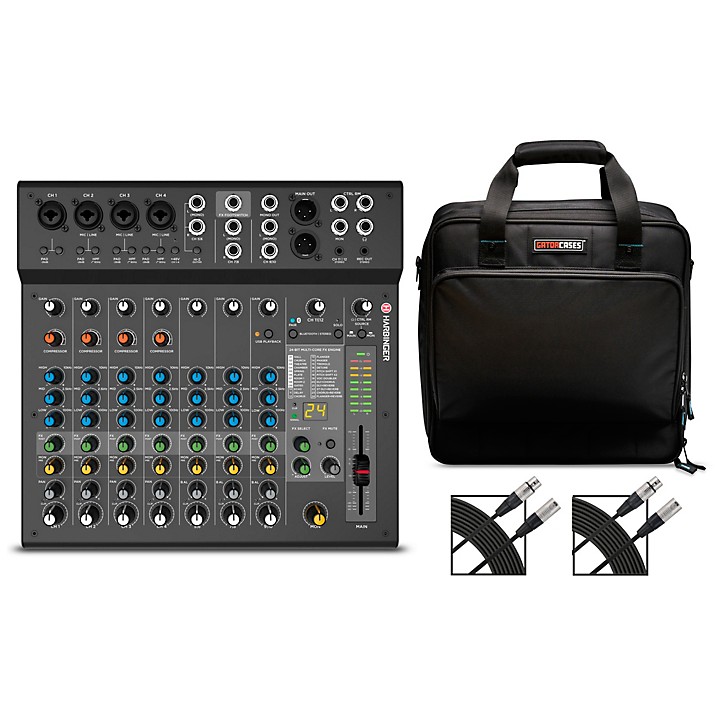 Harbinger LX12 12-Channel Analog Mixer With Gator Mixer Bag and