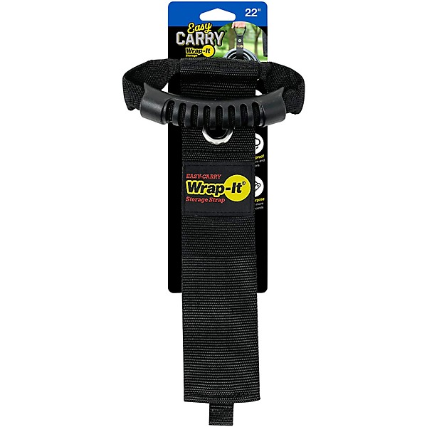 Wrap-It Storage Straps Easy-Carry Wrap-It Storage Strap - 22-inch - Hook and Loop Carrying Strap with Handle Black