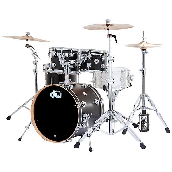 DW SSC Collectors Series 4-Piece Satin Oil Shell Pack With 20" Bass Drum Ebony Satin Oil