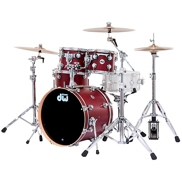 DW SSC Collectors Series 4-Piece Satin Oil Shell Pack With 20" Bass Drum Cherry Satin Oil