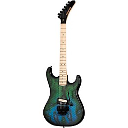 Kramer Baretta "Viper" Electric Guitar Snakeskin Green Blue Fade
