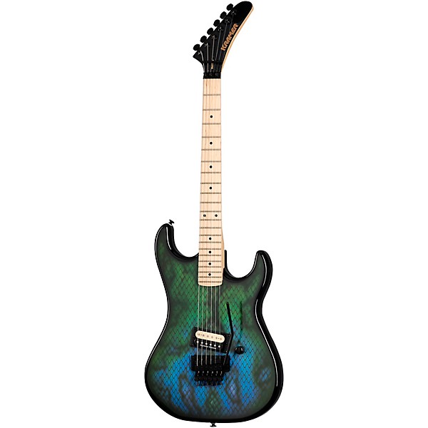 Kramer Baretta "Viper" Electric Guitar Snakeskin Green Blue Fade