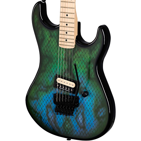 Kramer Baretta "Viper" Electric Guitar Snakeskin Green Blue Fade