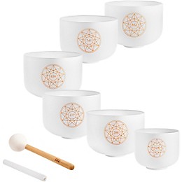 MEINL Sonic Energy Solfeggio Crystal Singing Bowl Set