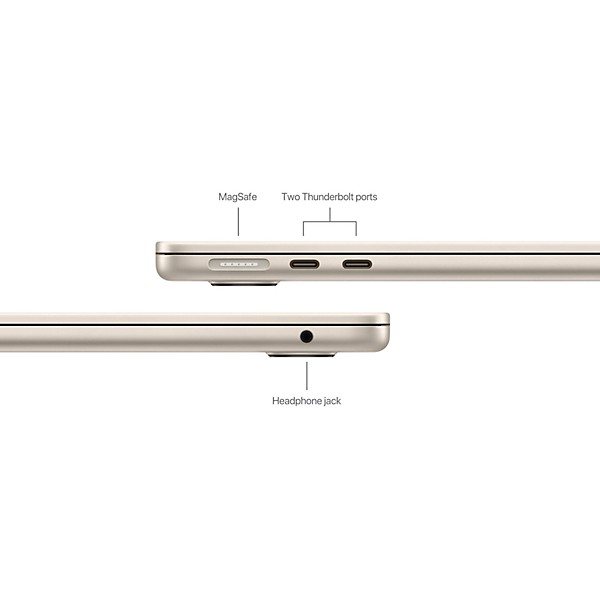 Apple 13" MacBook Air: Apple M3 chip with 8-core CPU and 8-core GPU, 16GB, 256GB SSD - Starlight