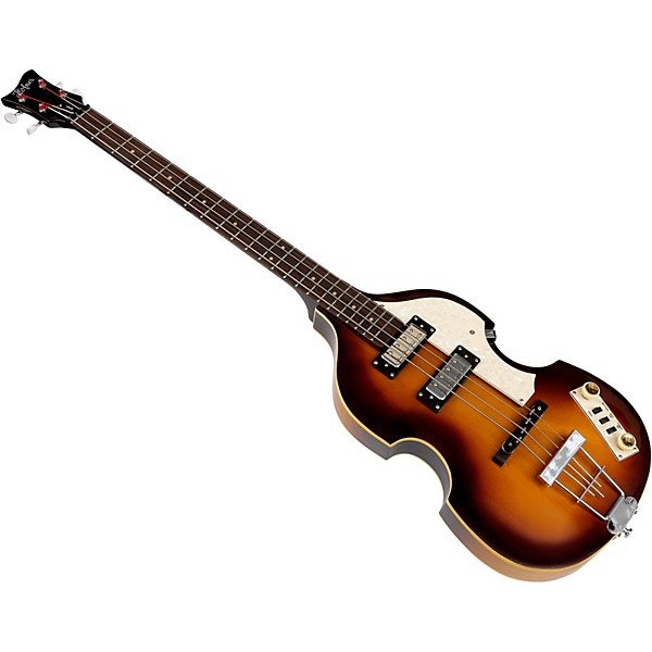 Hofner Ignition Series Short-Scale Violin Bass Guitar with Cavern Pickup Spacing Sunburst