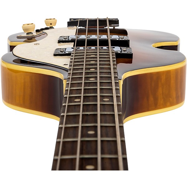 Hofner Ignition Series Short-Scale Violin Bass Guitar with Cavern Pickup Spacing Sunburst