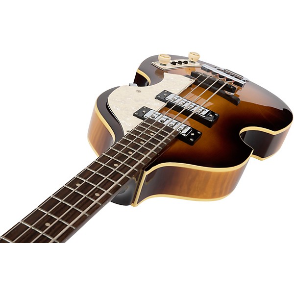 Hofner Ignition Series Short-Scale Violin Bass Guitar with Cavern Pickup Spacing Sunburst