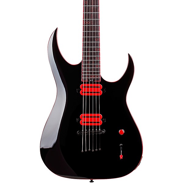 Schecter Guitar Research Sunset-6 Red Dawn Electric Guitar Gloss Black