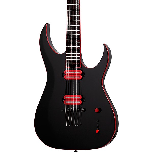 Schecter Guitar Research Sunset-6 Red Dawn Electric Guitar Gloss Black