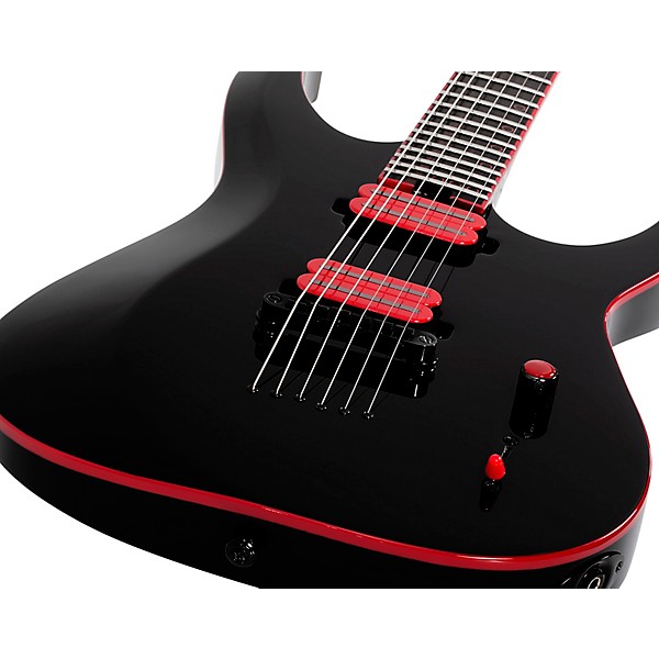 Schecter Guitar Research Sunset-6 Red Dawn Electric Guitar Gloss Black