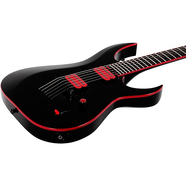 Schecter Guitar Research Sunset-6 Red Dawn Electric Guitar Gloss Black