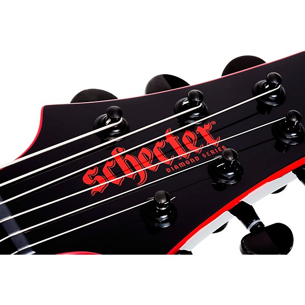 Schecter Guitar Research Sunset-6 Red Dawn Electric Guitar Gloss Black