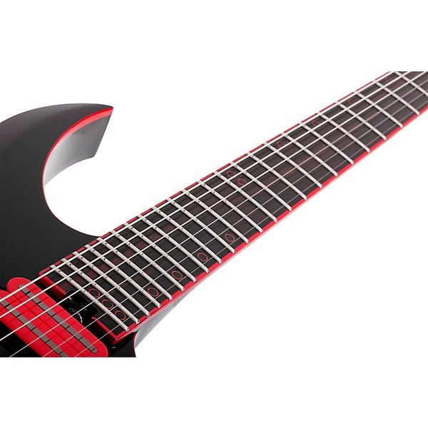 Schecter Guitar Research Sunset-6 Red Dawn Electric Guitar Gloss Black