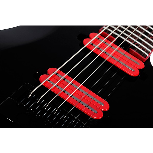 Schecter Guitar Research Sunset-7 ET Red Dawn Electric Guitar Gloss Black