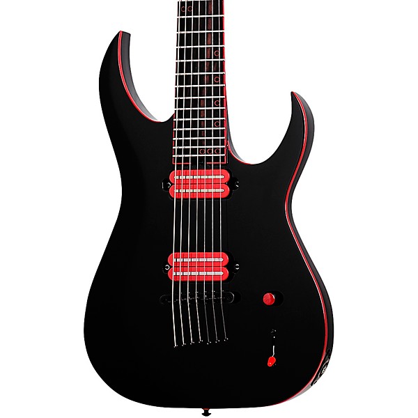 Schecter Guitar Research Sunset-7 Red Dawn Electric Guitar Gloss Black