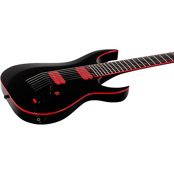 Schecter Guitar Research Sunset-7 Red Dawn Electric Guitar Gloss Black