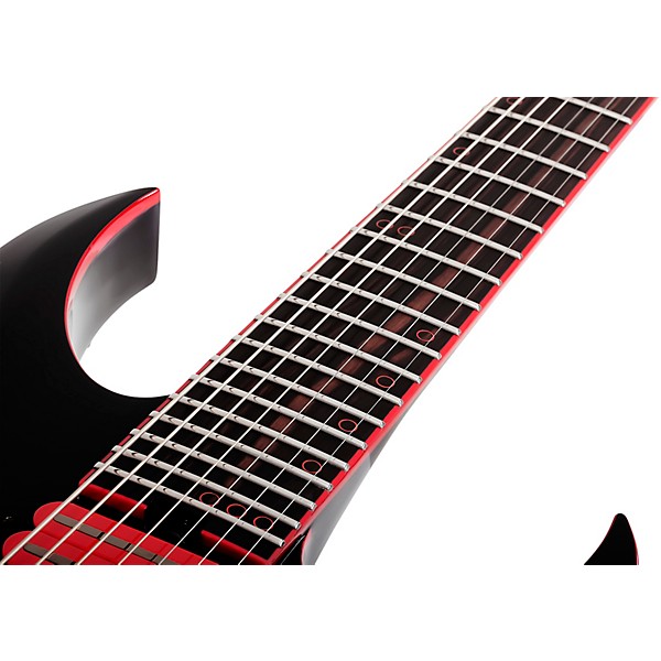 Schecter Guitar Research Sunset-7 Red Dawn Electric Guitar Gloss Black