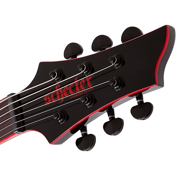 Schecter Guitar Research Sunset-6 ET EX Red Dawn Electric Guitar Gloss Black