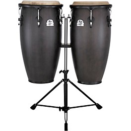Pearl Conga and Tumba Set, 11.75" and 12.5" With Stand Sheer Black