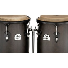 Pearl Conga and Tumba Set, 11.75" and 12.5" With Stand Sheer Black
