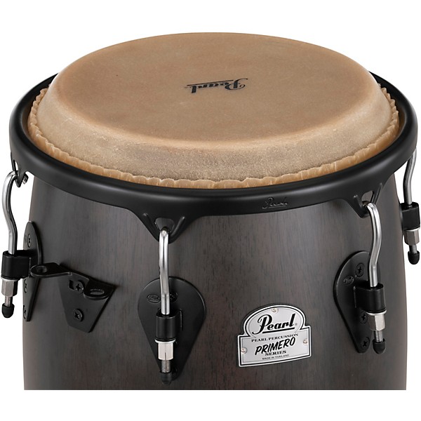 Pearl Conga and Tumba Set, 11.75" and 12.5" With Stand Sheer Black