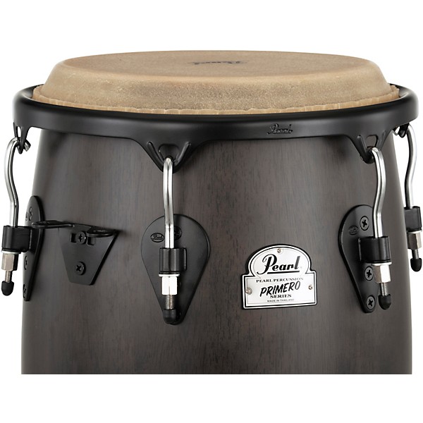 Pearl Conga and Tumba Set, 11.75" and 12.5" With Stand Sheer Black
