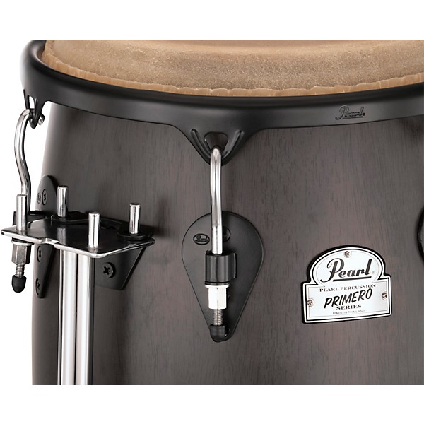 Pearl Conga and Tumba Set, 11.75" and 12.5" With Stand Sheer Black