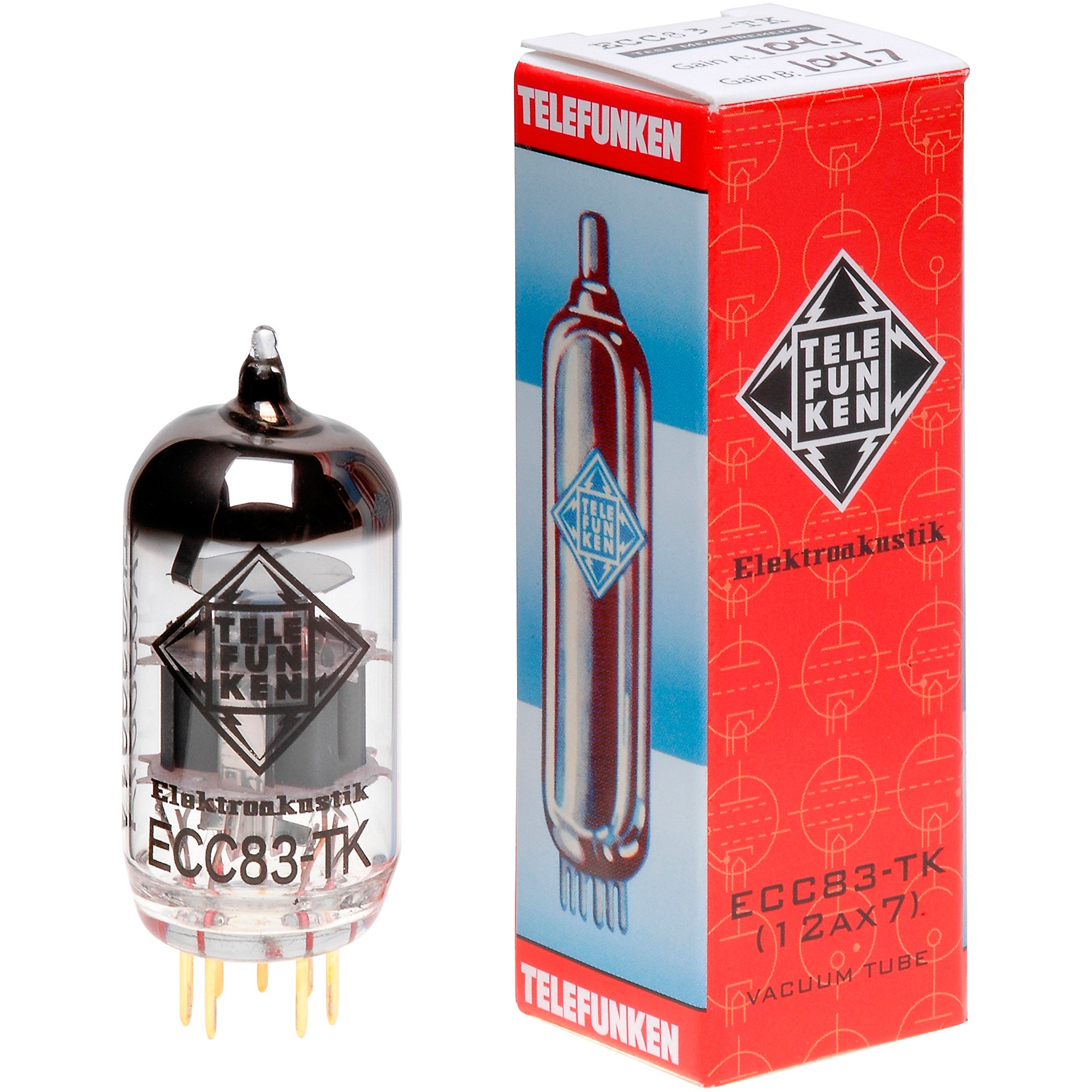 真空管12ax7_テレフンケン TELEFUNKEN ECC83-TK (12AX7) Preamp Tubes
