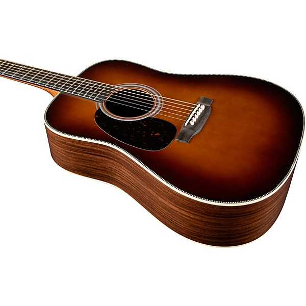 Martin HD-28 Standard Dreadnought Left-Handed Acoustic Guitar Ambertone