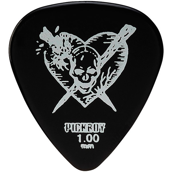 Pick Boy Broken Heart Skull Celltex Guitar Picks 1.00 mm 10 Pack