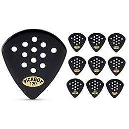 Pick Boy Pos-a-Grip Black Cellulose Jazz Guitar Picks 1.20 mm 10 Pack