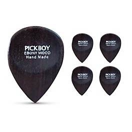 Pick Boy Hand-Made Ebony Exotic Guitar Picks Heavy 5 Pack