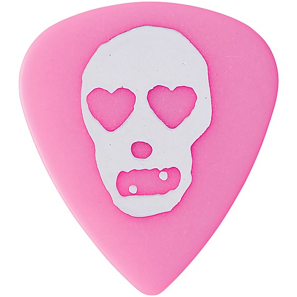 Pick Boy Angel Rocks Pink Heart Skull Polyacetal Guitar Picks 1.00 mm 10 Pack