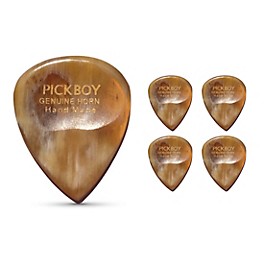 Pick Boy Hand-Made Horn Exotic Guitar Picks Heavy 5 Pack