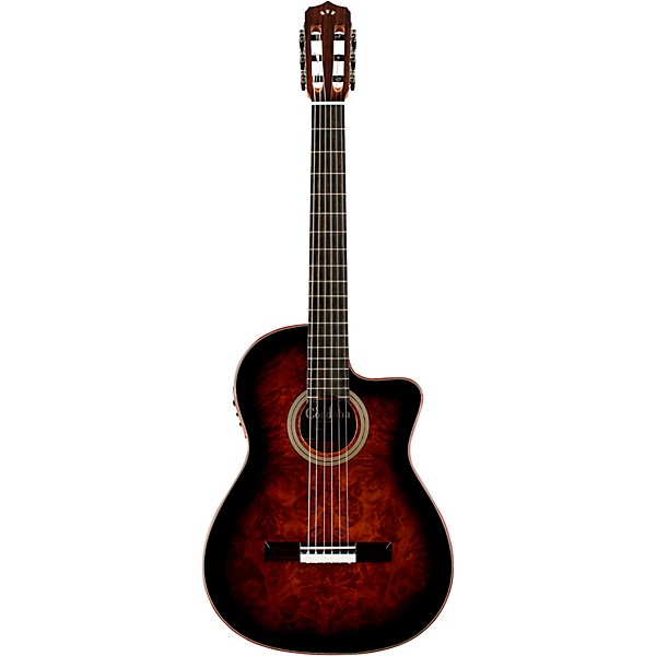 Open Box Cordoba Fusion 12 Exotic Top Nylon-String Classical Acoustic-Electric Guitar Level 2 Brown Sugar Burst 197881342975