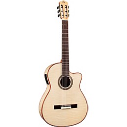 Cordoba Fusion 12 Exotic Top Nylon-String Classical Acoustic-Electric Guitar White Sands