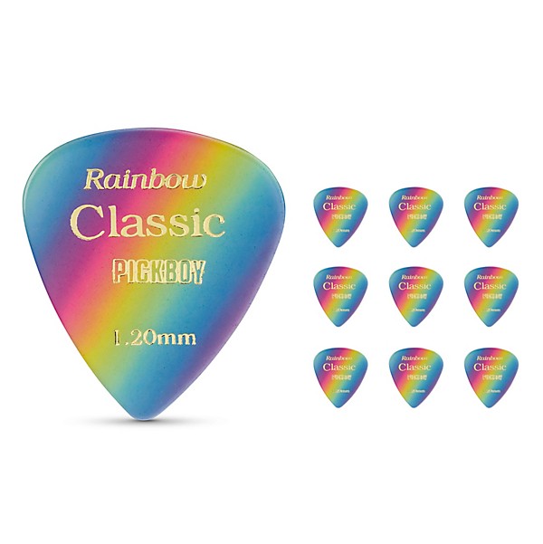 Pick Boy Rainbow Cellulose Vintage Guitar Picks 1.20 mm 10 Pack