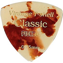 Pick Boy Classic T-Shell Triangle Cellulose Vintage Guitar Picks .75 mm 10 Pack