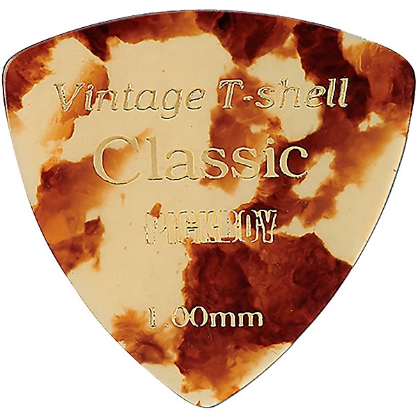 Pick Boy Classic T-Shell Triangle Cellulose Vintage Guitar Picks 1.00 mm 10 Pack