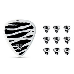 Pick Boy Heavy Metal Zebra Print Celltex Guitar Picks 1.00 mm 10 Pack