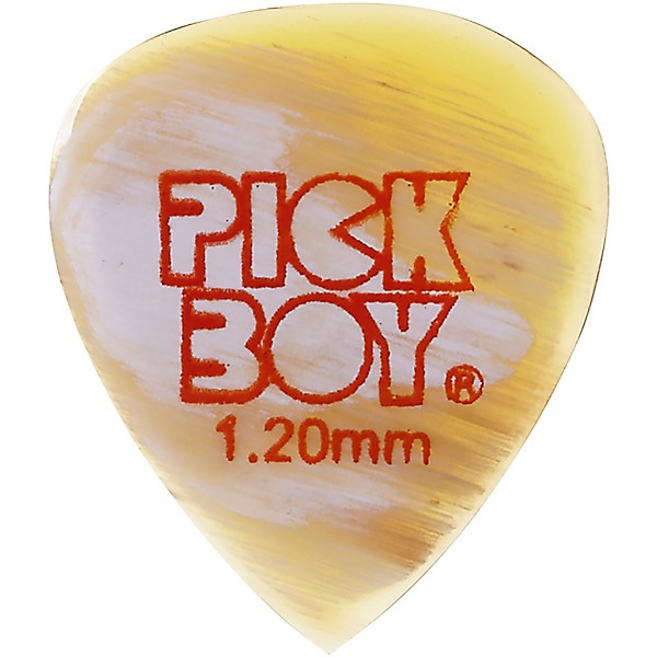 Pick Boy Hand-Crafted Natural Horn Teardrop Guitar Pick 1.20 mm 1 Pack