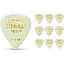 Pick Boy Glow in the Dark Luminous Cellulose Vintage Guitar Picks .75 mm 10 Pack